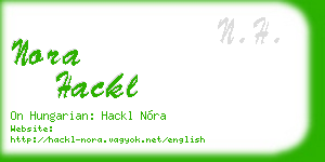 nora hackl business card